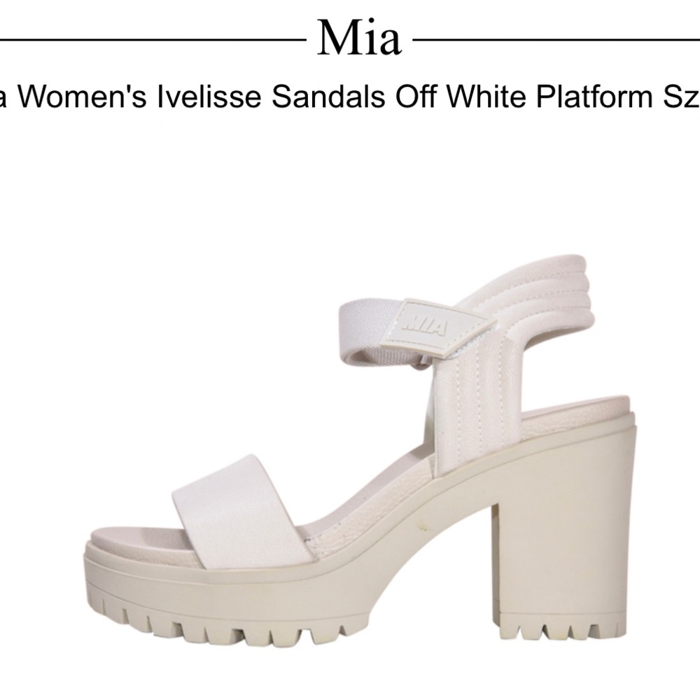 MIA Ivelisse Women's off white Platform Sandals size 8.5